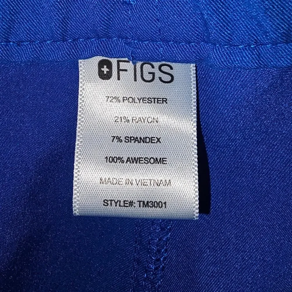 Mens Figs Cairo Cargo Technical Collection Blue Scrub Bottoms Sz XL